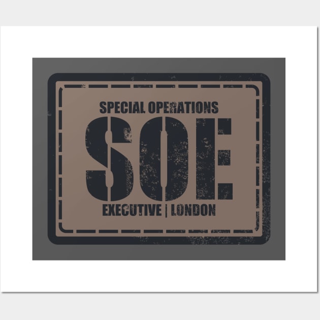 WW2 SOE Special Operations Executive (distressed) Wall Art by TCP
